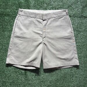 Dickies Khaki Work Shorts Size 34 Beige Twill Men's Skate Workwear